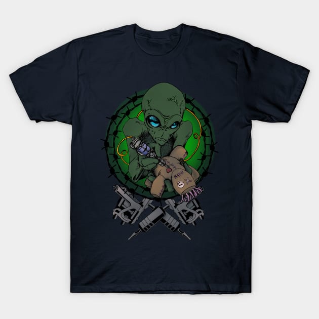 Alien Tattoo Master T-Shirt by AmurArt